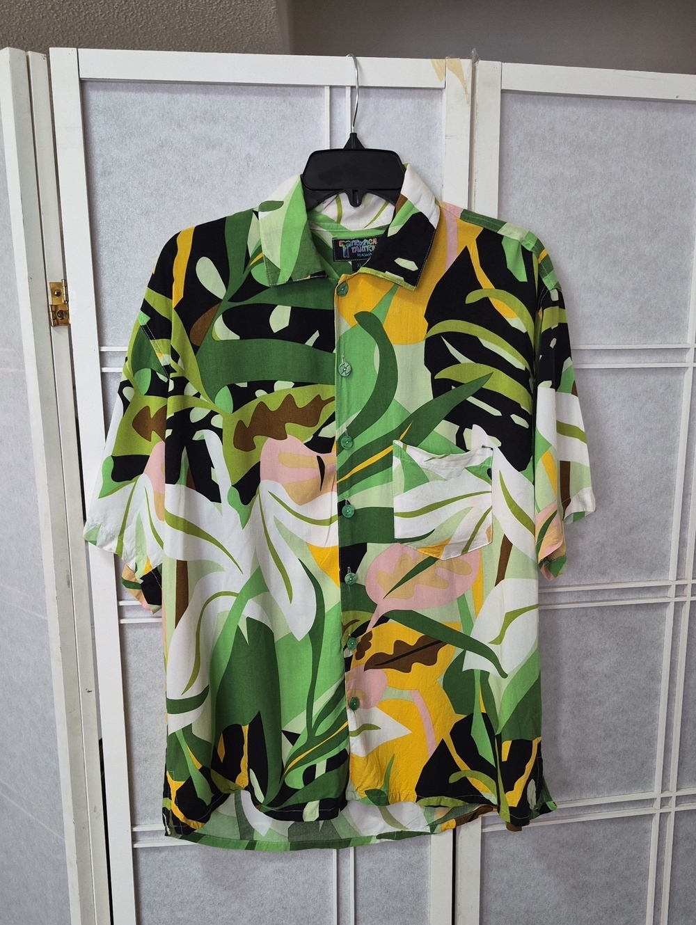 Vintage Tropical Tantrum Hawaii Aloha Shirt